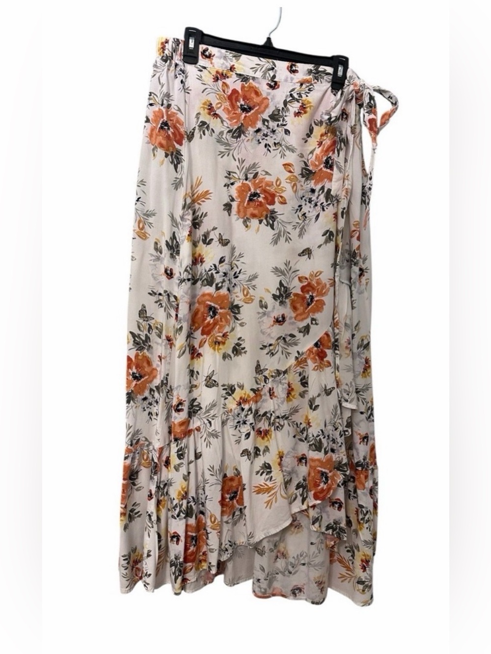 Torrid Floral 🌼 Butterfly 🦋 Print Hi-Low Wrap Skirt | Size 3 (3X) Boho Maxi - Picture 3 of 6